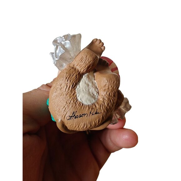 Vintage Hallmark Sharon Pike 1996 Anthropomorphic Mouse Ornament With Candy Cane - Picture 6 of 6